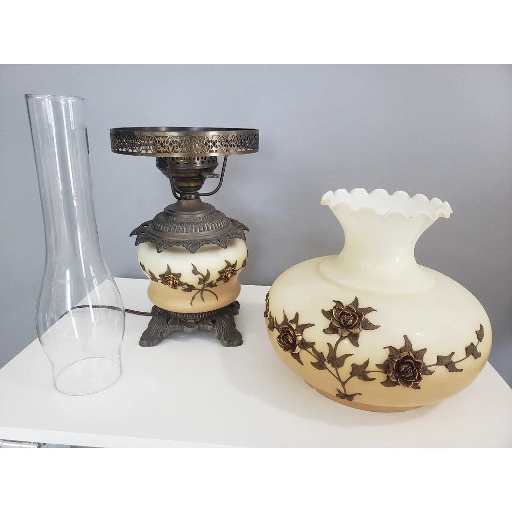 Vintage Hollywood Regency Falkenstein‎ Victorian Gothic Gone Wind Hurricane Lamp